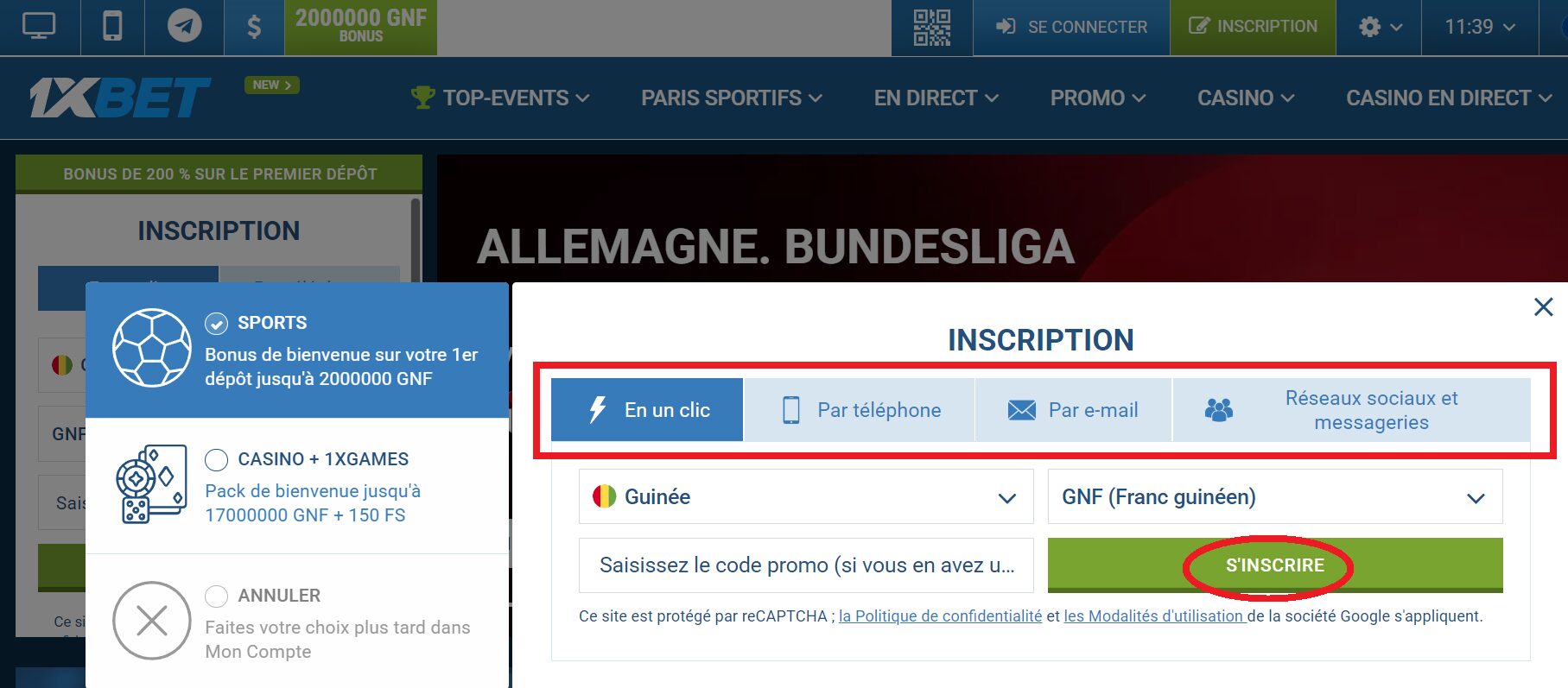 1xBet paris sportif en ligne