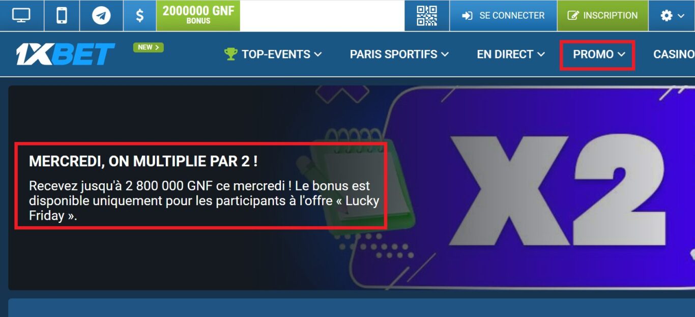 Types de paris proposés par le service 1xBet
